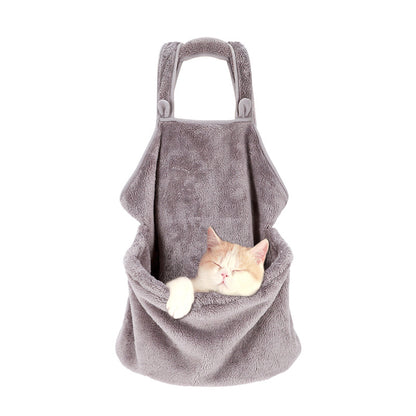 Pet Backpack for Dogs and Cats - Plush Dual Shoulder Bag